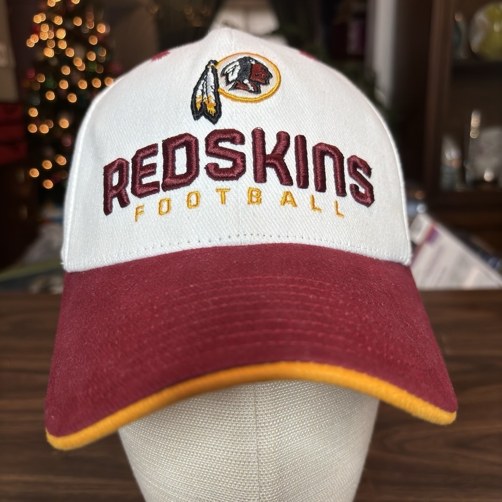 Adidas Washington Redskins NFL Football Strapback Hat OSFM White Red NWOT - Picture 5 of 14